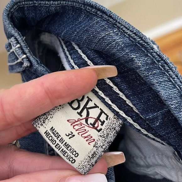 Buckle BKE Culture Thick Stitch Cropped Bootcut Jeans 31 - Picture 5 of 5